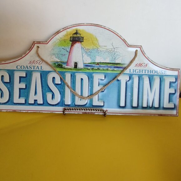 Decorative Coastal Time Lighthouse Sign New - Picture 2 of 7